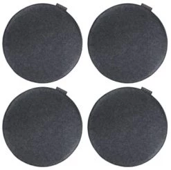 Magma Housses De Chaises Et Galettes De Chaises Galettes De Chaise Anthracite Chiné Imitation Feutre- Lot De 4 -Ø 35cm -Housses de canapé Soldes galettes de chaise anthracite chine imitation feutre lot de 4 oe 35cm 4