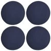 Magma Housses De Chaises Et Galettes De Chaises Galettes De Chaise Bleu Foncé Imitation Feutre - Lot De 4 - Ø 35cm -Housses de canapé Soldes galettes de chaise bleu fonce imitation feutre lot de 4 oe 35cm