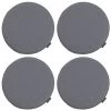 Magma Housses De Chaises Et Galettes De Chaises Galettes De Chaise Gris Foncé Imitation Cuir - D.37 - Lot De 4 -Housses de canapé Soldes galettes de chaise gris fonce imitation cuir d 37 lot de 4