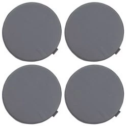 Magma Housses De Chaises Et Galettes De Chaises Galettes De Chaise Gris Foncé Imitation Cuir - D.37 - Lot De 4