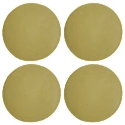 Magma Housses De Chaises Et Galettes De Chaises Galettes De Chaise Gris Imitation Feutre - Lot De 4 - Ø 35cm -Housses de canapé Soldes galettes de chaise moutarde imitation feutre lot de 4 oe 35cm 3