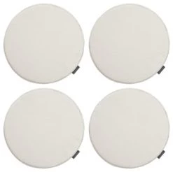 Magma Housses De Chaises Et Galettes De Chaises Galettes De Chaise Gris Clair Imitation Cuir - D.37 - Lot De 4 -Housses de canapé Soldes galettes de chaise nature imitation cuir d 37 lot de 4 5