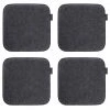 Magma Housses De Chaises Et Galettes De Chaises Galettes De Chaises Carrées Anthracite Chinées-Lot De 4-env.35x35 Cm -Housses de canapé Soldes galettes de chaises carrees anthracite chinees lot de 4 env 35x35 cm 1