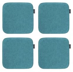 Magma Housses De Chaises Et Galettes De Chaises Galettes De Chaises Carrées Bleu Pétrole - Lot De 4 - Env. 35x35 Cm -Housses de canapé Soldes galettes de chaises carrees bleu petrole lot de 4 env 35x35 cm 4