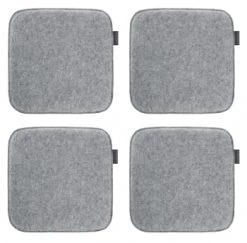 Magma Housses De Chaises Et Galettes De Chaises Galettes De Chaises Carrées Gris Clair- Lot De 4 - Env.35x35 Cm -Housses de canapé Soldes galettes de chaises carrees gris clair lot de 4 env 35x35 cm 1