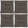 Magma Housses De Chaises Et Galettes De Chaises Galettes De Chaises Carrées Taupe Bi-matière-Lot De 4 - 42x42cm -Housses de canapé Soldes galettes de chaises carrees taupe bi matiere lot de 4 42x42cm