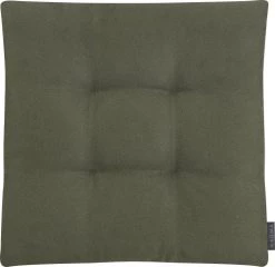 Magma Housses De Chaises Et Galettes De Chaises Galettes De Chaises Carrées Vert Bi-matière-Lot De 4-42x42cm -Housses de canapé Soldes galettes de chaises carrees vert bi matiere lot de 4 42x42cm 2