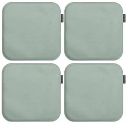 Magma Housses De Chaises Et Galettes De Chaises Galettes De Chaises Carrées Vert De Gris - Lot De 4 - Env. 35x35 Cm