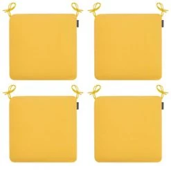 Magma Housses De Chaises Et Galettes De Chaises Galettes De Chaises Confort Exterieur à Nouer Turquoise-Lot De 4-44x44 -Housses de canapé Soldes galettes de chaises exterieur a nouettes jaune lot de 4 44x44 2