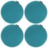 Magma Housses De Chaises Et Galettes De Chaises Galettes De Chaises Rondes Bleu Pétrole - Lot De 4 - Ø 35cm -Housses de canapé Soldes galettes de chaises rondes bleu petrole lot de 4 oe 35cm 2