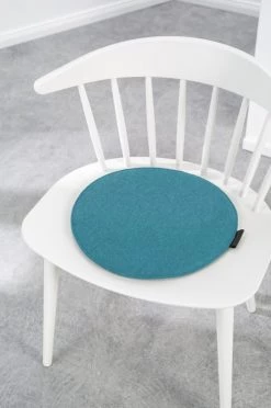 Magma Housses De Chaises Et Galettes De Chaises Galettes De Chaises Rondes Bleu Pétrole - Lot De 4 - Ø 35cm -Housses de canapé Soldes galettes de chaises rondes bleu petrole lot de 4 oe 35cm 3