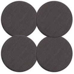 Magma Housses De Chaises Et Galettes De Chaises Galettes De Chaises Rondes Taupe Bi-matière-Lot De 4 - Env.Ø 35cm -Housses de canapé Soldes galettes de chaises rondes grises bi matiere lot de 4 env oe 35cm