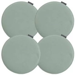 Magma Housses De Chaises Et Galettes De Chaises Galettes De Chaises Rondes Beige Naturel - Lot De 4 -Ø 35cm -Housses de canapé Soldes galettes de chaises rondes vert de gris lot de 4 oe 35cm 2