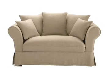 Maisons Du Monde Housses De Canapé Housse De Canapé 2 Places En Lin Froissé Bleu Céladon 7 Maisons Du Monde Housses De Canapé Housse De Canapé 2 Places En Lin Froissé Bleu Céladon – Image 5