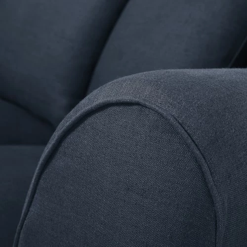 Maisons Du Monde Housses De Canapé Housse De Canapé 2 Places En Lin Froissé Bleu Nuit 5 Maisons Du Monde Housses De Canapé Housse De Canapé 2 Places En Lin Froissé Bleu Nuit – Image 3