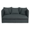 Maisons Du Monde Housses De Canapé Housse De Canapé 2 Places En Lin Froissé Gris Anthracite -Housses de canapé Soldes housse de canape 2 places en lin froisse gris anthracite 1000 15 18 204321 3