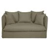 Maisons Du Monde Housses De Canapé Housse De Canapé 2 Places En Lin Froissé Vert Kaki -Housses de canapé Soldes housse de canape 2 places en lin froisse vert kaki 1000 3 23 204326 1