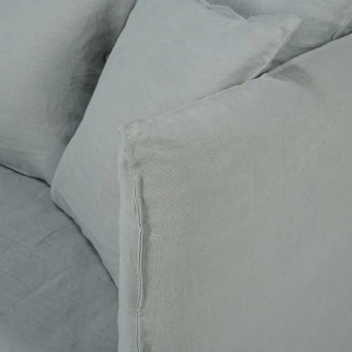Maisons Du Monde Housses De Canapé Housse De Canapé 3/4 Places En Lin Froissé Gris Clair 5 Maisons Du Monde Housses De Canapé Housse De Canapé 3/4 Places En Lin Froissé Gris Clair – Image 3