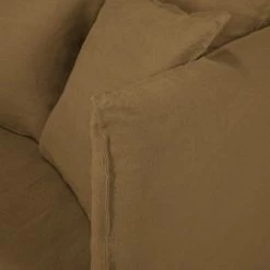 Maisons Du Monde Housses De Canapé Housse De Canapé 3/4 Places En Lin Froissé Marron Havane -Housses de canapé Soldes housse de canape 3 4 places en lin froisse marron havane 1000 12 19 221624 3