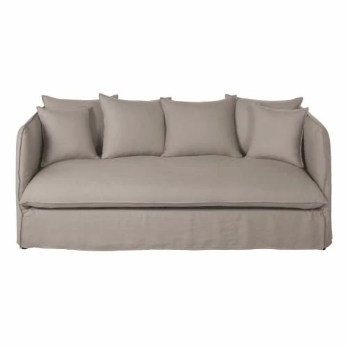 Maisons Du Monde Housses De Canapé Housse De Canapé 3/4 Places En Lin Supérieur Beige Ficelle 3 Maisons Du Monde Housses De Canapé Housse De Canapé 3/4 Places En Lin Supérieur Beige Ficelle