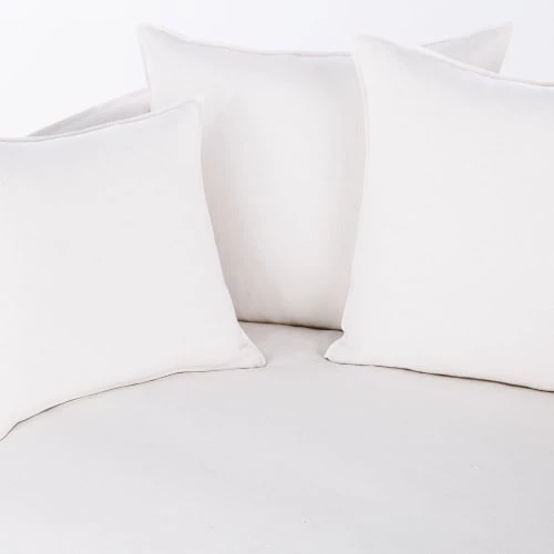 Maisons Du Monde Housses De Canapé Housse De Canapé 3/4 Places En Lin Supérieur Blanc 5 Maisons Du Monde Housses De Canapé Housse De Canapé 3/4 Places En Lin Supérieur Blanc – Image 3