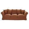 Maisons Du Monde Housses De Canapé Housse De Canapé 4/5 Places En Lin Froissé Orange De Sienne -Housses de canapé Soldes housse de canape 4 5 places en lin froisse orange de sienne 1000 12 26 221590 1