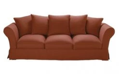 Maisons Du Monde Housses De Canapé Housse De Canapé 4/5 Places En Lin Froissé Terracotta