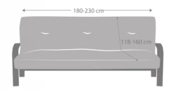 Eysa Housses De Canapé Housse De Canapé Click Clack Extensible Gris Foncé 180 - 230 Cm -Housses de canapé Soldes housse de canape click clack extensible gris fonce 180 230 cm