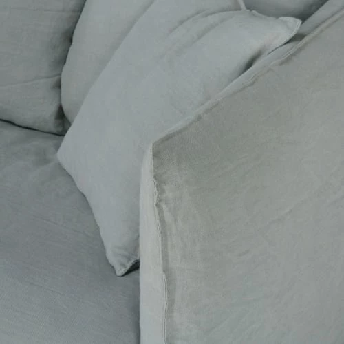 Maisons Du Monde Housses De Canapé Housse De Canapé Convertible 2 Places En Lin Froissé Gris Clair 7 Maisons Du Monde Housses De Canapé Housse De Canapé Convertible 2 Places En Lin Froissé Gris Clair – Image 5