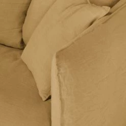 Maisons Du Monde Housses De Canapé Housse De Canapé Convertible 2 Places En Lin Froissé Ocre -Housses de canapé Soldes housse de canape convertible 2 places en lin froisse ocre 1000 8 28 204331 4