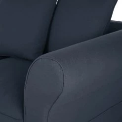 Maisons Du Monde Housses De Canapé Housse De Canapé Convertible 3/4 Places (12 Cm) En Lin Froissé Bleu Nuit -Housses de canapé Soldes housse de canape convertible 3 4 places 12 cm en lin froisse bleu nuit 1000 7 23 204449 3