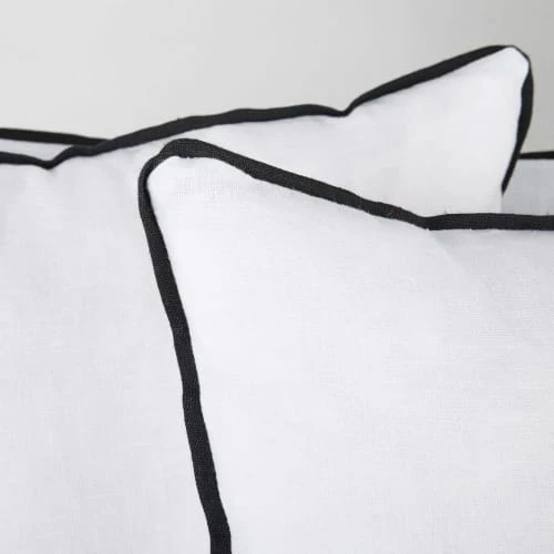 Maisons Du Monde Housses De Canapé Housse De Canapé Convertible 3/4 Places En Lin Froissé Blanc à Volants 6 Maisons Du Monde Housses De Canapé Housse De Canapé Convertible 3/4 Places En Lin Froissé Blanc à Volants – Image 4