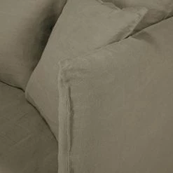 Maisons Du Monde Housses De Canapé Housse De Canapé Convertible 3/4 Places En Lin Froissé Vert Kaki -Housses de canapé Soldes housse de canape convertible 3 4 places en lin froisse vert kaki 1000 12 8 204352 4