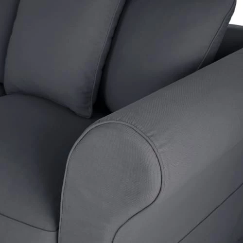 Maisons Du Monde Housses De Canapé Housse De Canapé Convertible 3/4 Places (matelas 12 Cm) Gris Ardoise 4 Maisons Du Monde Housses De Canapé Housse De Canapé Convertible 3/4 Places (matelas 12 Cm) Gris Ardoise – Image 2