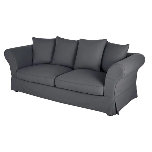 Maisons Du Monde Housses De Canapé Housse De Canapé Convertible 3/4 Places (matelas 12 Cm) Gris Ardoise 5 Maisons Du Monde Housses De Canapé Housse De Canapé Convertible 3/4 Places (matelas 12 Cm) Gris Ardoise – Image 3