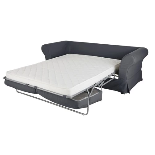 Maisons Du Monde Housses De Canapé Housse De Canapé Convertible 3/4 Places (matelas 12 Cm) Gris Ardoise 6 Maisons Du Monde Housses De Canapé Housse De Canapé Convertible 3/4 Places (matelas 12 Cm) Gris Ardoise – Image 4