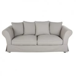 Maisons Du Monde Housses De Canapé Housse De Canapé Convertible 3/4 Places (matelas 12 Cm) Gris Clair
