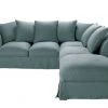 Maisons Du Monde Housses De Canapé Housse De Canapé D'angle Convertible (6 Cm) En Lin Froissé Bleu Céladon -Housses de canapé Soldes housse de canape d angle convertible 6 cm en lin froisse bleu celadon 1000 7 40 204466 1
