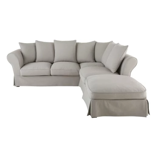 Maisons Du Monde Housses De Canapé Housse De Canapé D'angle Convertible 6 Places (matelas 12 Cm) Gris Clair 3 Maisons Du Monde Housses De Canapé Housse De Canapé D'angle Convertible 6 Places (matelas 12 Cm) Gris Clair