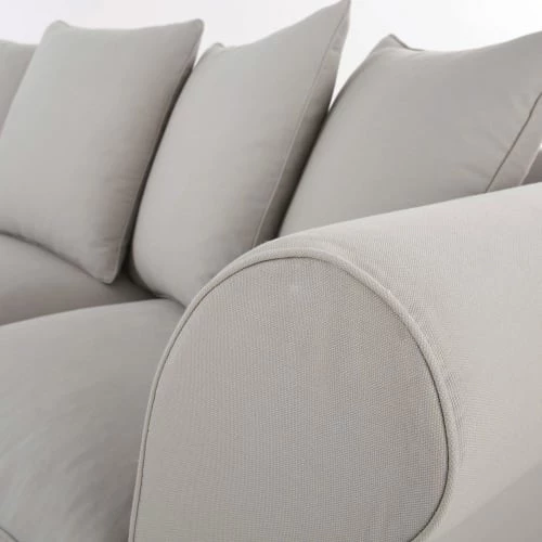 Maisons Du Monde Housses De Canapé Housse De Canapé D'angle Convertible 6 Places (matelas 12 Cm) Gris Clair 7 Maisons Du Monde Housses De Canapé Housse De Canapé D'angle Convertible 6 Places (matelas 12 Cm) Gris Clair – Image 5