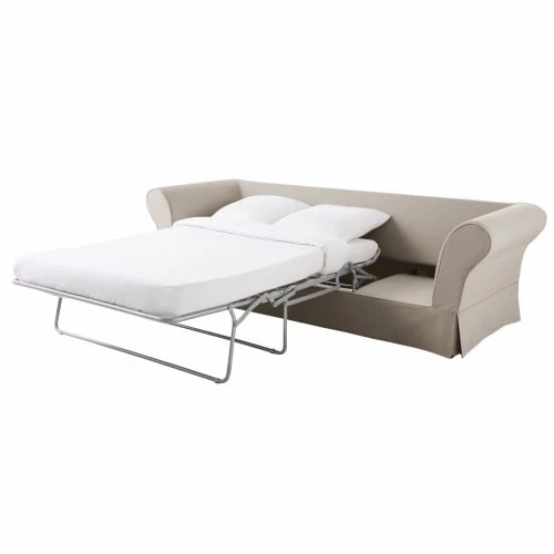Maisons Du Monde Housses De Canapé Housse De Canapé D'angle Convertible 6 Places (matelas 12 Cm) Mastic 4 Maisons Du Monde Housses De Canapé Housse De Canapé D'angle Convertible 6 Places (matelas 12 Cm) Mastic – Image 2