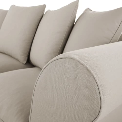 Maisons Du Monde Housses De Canapé Housse De Canapé D'angle Convertible 6 Places (matelas 12 Cm) Mastic 6 Maisons Du Monde Housses De Canapé Housse De Canapé D'angle Convertible 6 Places (matelas 12 Cm) Mastic – Image 4