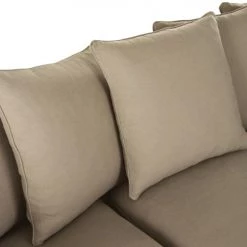 Maisons Du Monde Housses De Canapé Housse De Canapé D'angle Convertible En Lin Froissé Beige Ficelle -Housses de canapé Soldes housse de canape d angle convertible en lin froisse beige ficelle 1000 13 5 204472 4