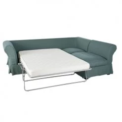 Housses de canapé Soldes -Housses de canapé Soldes housse de canape d angle convertible en lin froisse bleu celadon 1000 16 8 204475 2
