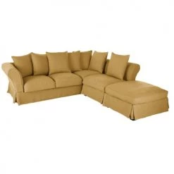 Maisons Du Monde Housses De Canapé Housse De Canapé D'angle Convertible En Lin Froissé Ocre 10 Maisons Du Monde Housses De Canapé Housse De Canapé D'angle Convertible En Lin Froissé Ocre -Housses de canapé Soldes housse de canape d angle convertible en lin froisse ocre 1000 2 11 204478 3