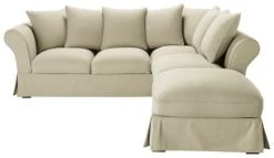 Maisons Du Monde Housses De Canapé Housse De Canapé D'angle Fixe Et Convertible 6 Places (matelas 6 Cm) Mastic