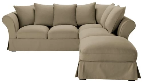 Maisons Du Monde Housses De Canapé Housse De Canapé D'angle Fixe Et Convertible 6 Places (matelas 6 Cm) Taupe 3 Maisons Du Monde Housses De Canapé Housse De Canapé D'angle Fixe Et Convertible 6 Places (matelas 6 Cm) Taupe