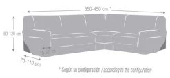 Eysa Housses De Canapé Housse De Canapé En Coin 3+1 Places écru 450 Cm -Housses de canapé Soldes housse de canape en coin 3 1 places ecru 450 cm 3