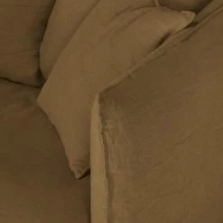 Maisons Du Monde Housses De Canapé Housse De Canapé-lit 2 Places En Lin Froissé Marron Havane -Housses de canapé Soldes housse de canape lit 2 places en lin froisse marron havane 1000 9 16 221621 3