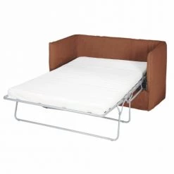 Maisons Du Monde Housses De Canapé Housse De Canapé-lit 2 Places En Lin Froissé Orange De Sienne -Housses de canapé Soldes housse de canape lit 2 places en lin froisse orange de sienne 1000 10 17 221622 4